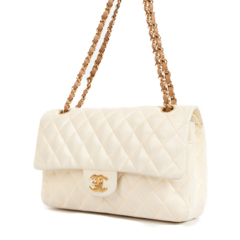 shop 100% authentic second hand Chanel White Classic Flap Bag on Labellov.com