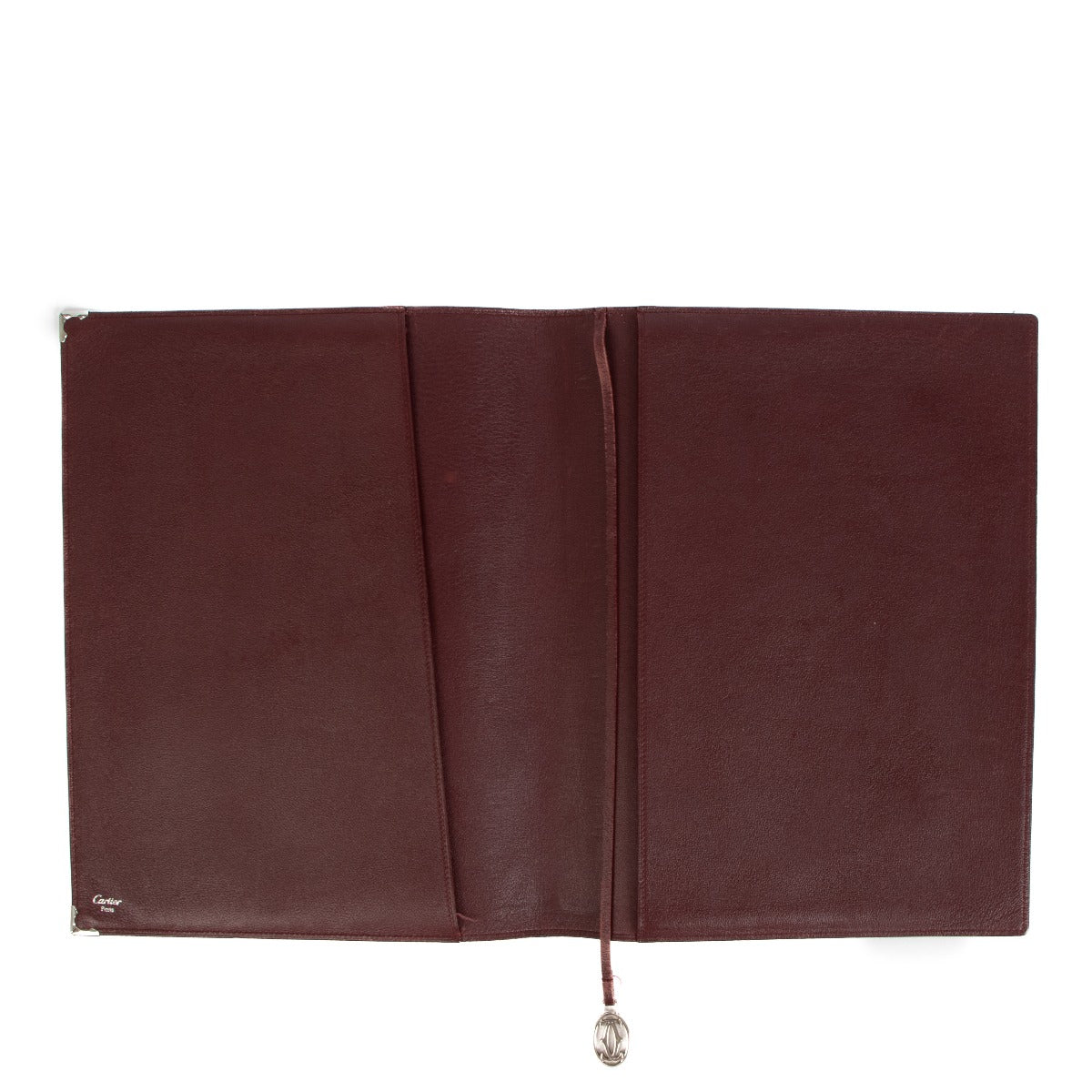 Shop safe online at Labellov in Antwerp, Brussels and Knokke this 100% authentic second hand Cartier Black Leather Agenda Cover