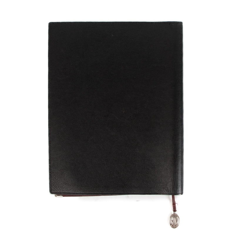 Shop safe online at Labellov in Antwerp, Brussels and Knokke this 100% authentic second hand Cartier Black Leather Agenda Cover