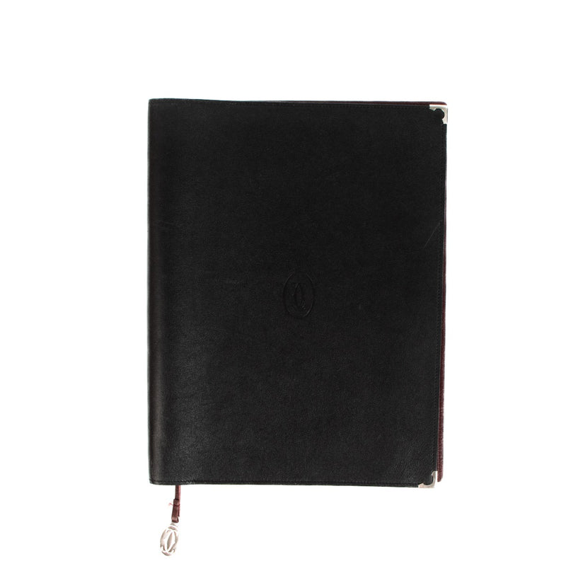 Shop safe online at Labellov in Antwerp, Brussels and Knokke this 100% authentic second hand Cartier Black Leather Agenda Cover