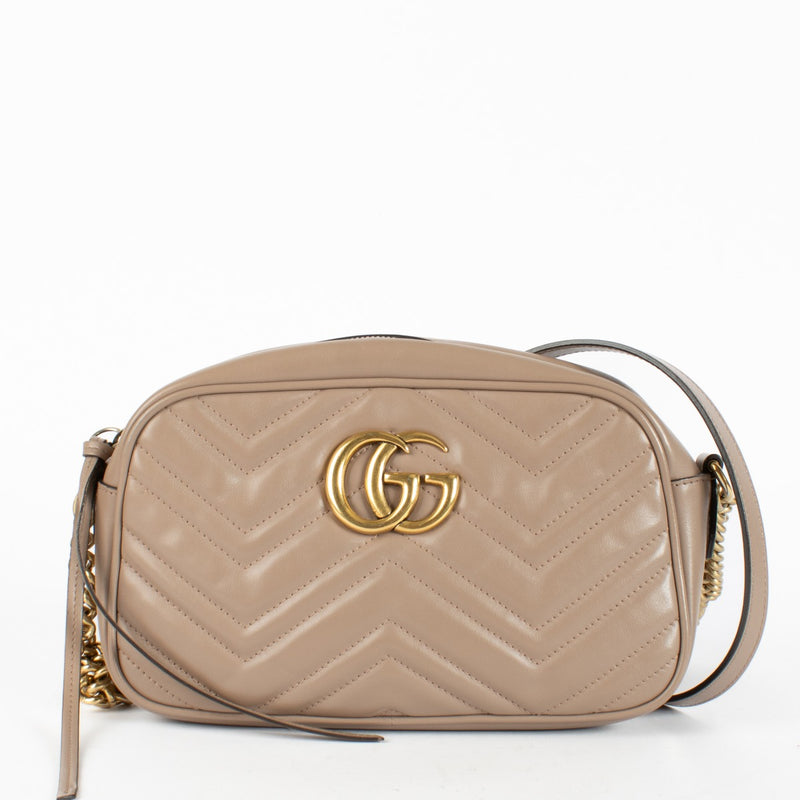 Authentic second-hand Gucci Taupe GG Marmont Camera Bag on labellov.com