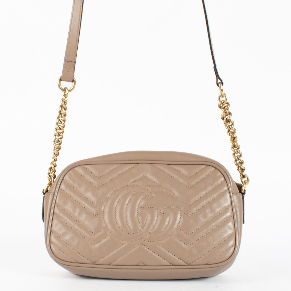 Authentic second-hand Gucci Taupe GG Marmont Camera Bag on labellov.com