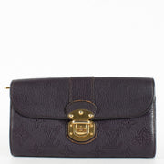 Louis Vuitton Purple Mahina Leather Wallet with gold S-lock at Labellov.com