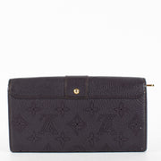 Louis Vuitton Purple Mahina Leather Wallet with gold S-lock at Labellov.com