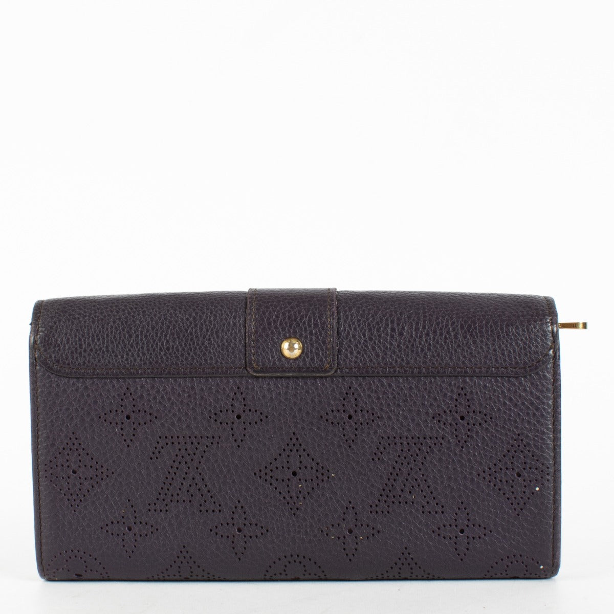 Louis Vuitton Purple Mahina Leather Wallet with gold S-lock at Labellov.com