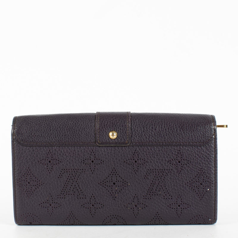Louis Vuitton Purple Mahina Leather Wallet with gold S-lock at Labellov.com