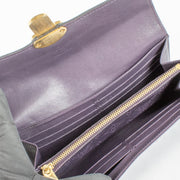 Louis Vuitton Purple Mahina Leather Wallet with gold S-lock at Labellov.com