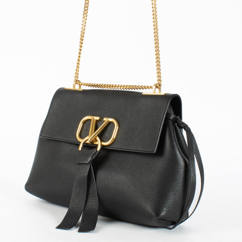 Authentic second-hand Valentino Garavani Black Vlogo Ribbon Bag on labellov.com