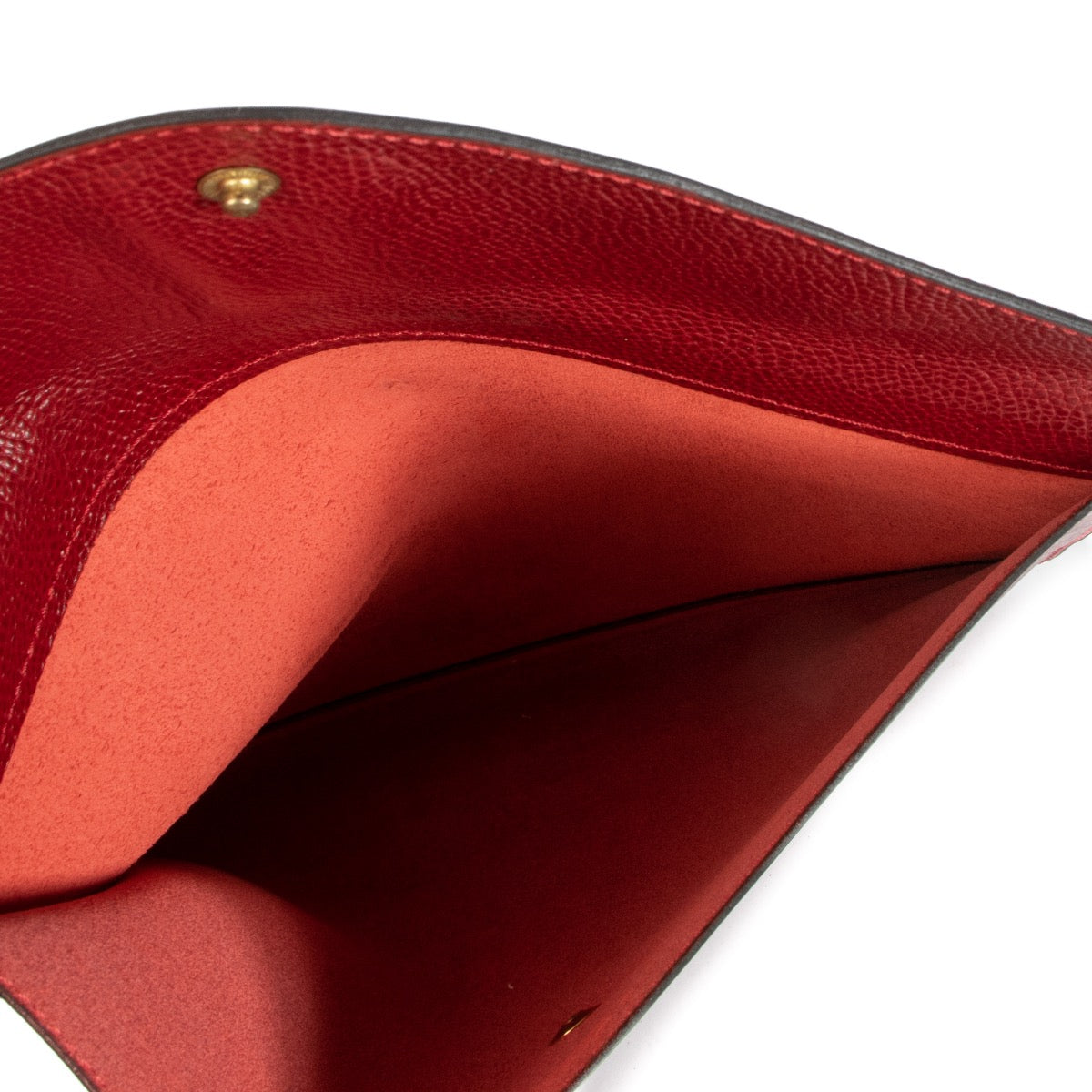 shop 100% authentic second hand Delvaux Red Leather Envelope Clutch on Labellov.com