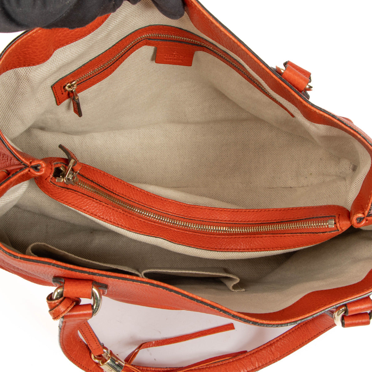 Gucci Rode Leren Soho Schoudertas