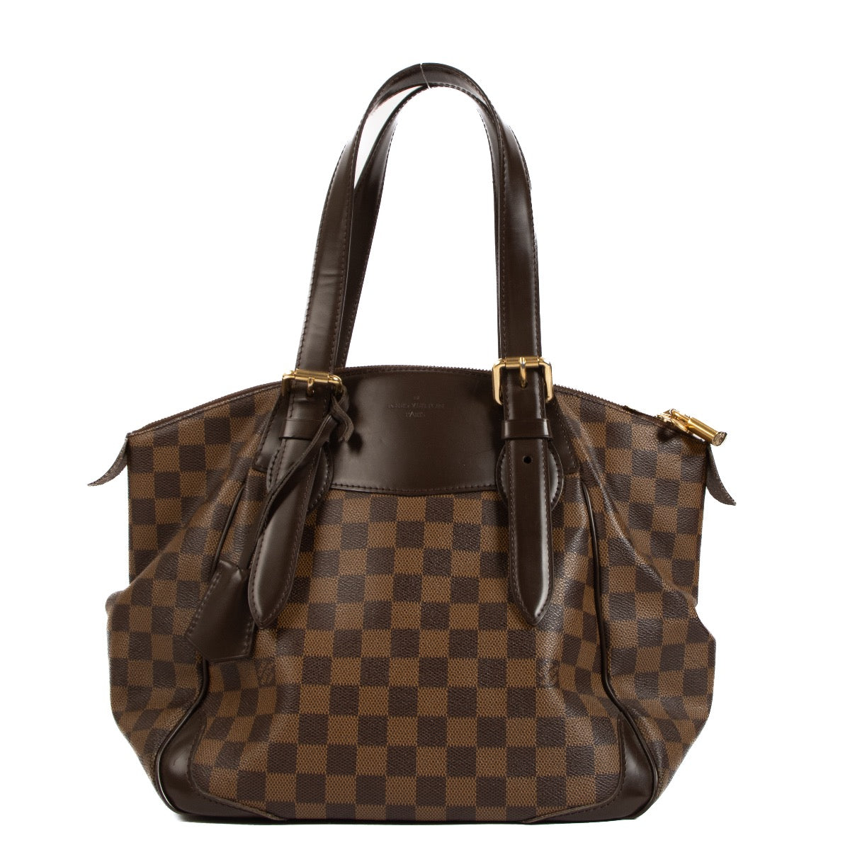 Shop safe online at Labellov in Antwerp, Brussels and Knokke this 100% authentic second hand Louis Vuitton Damier Ebene Canvas Verona MM Shoulder Bag