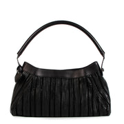 Delvaux Black Toile de Cuir Cappuccino Shoulder Bag