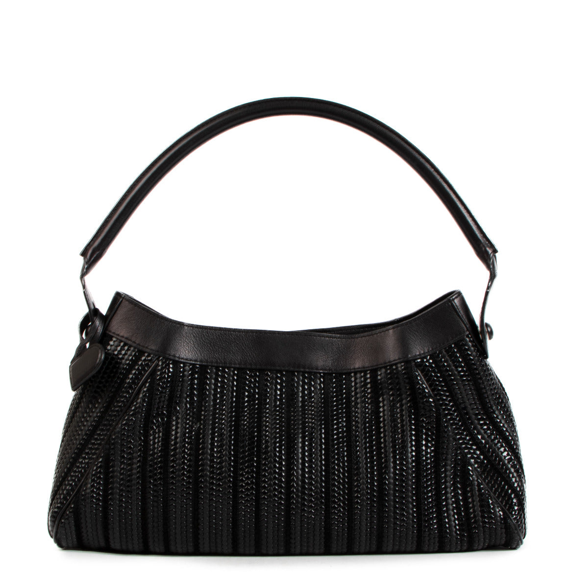 Delvaux Black Toile de Cuir Cappuccino Shoulder Bag
