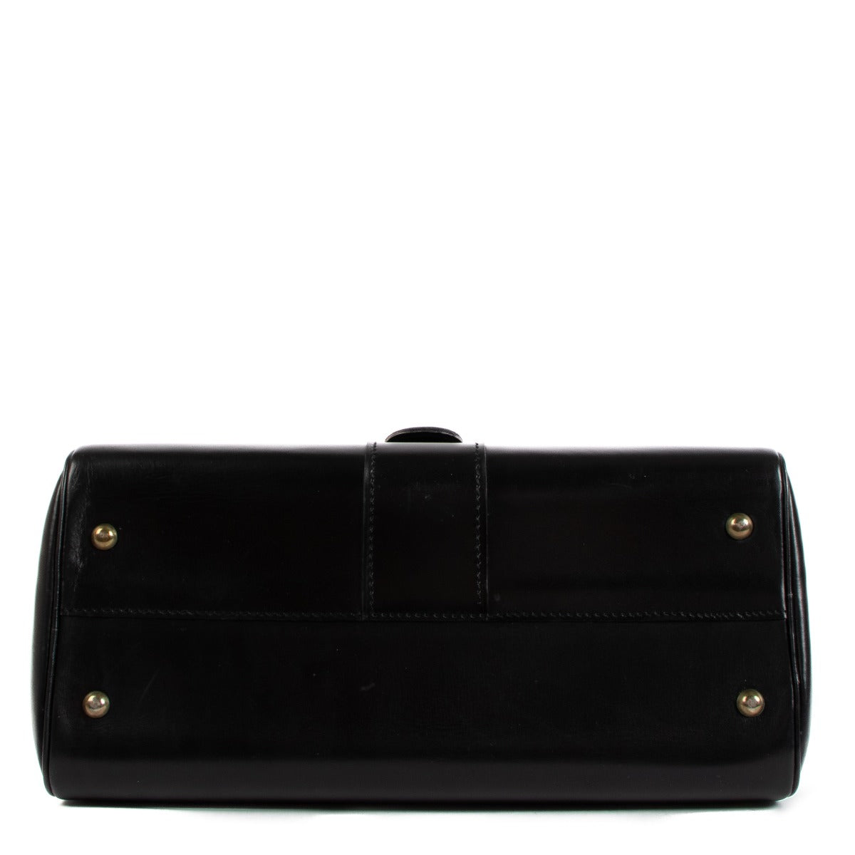 Delvaux 1970s Brillant MM Black Box Calf