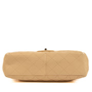 Shop safe online at Labellov this 100% authentic second hand Chanel Beige Calfskin Large Classic Single Flap Bag