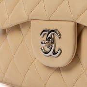 Shop safe online at Labellov this 100% authentic second hand Chanel Beige Calfskin Large Classic Single Flap Bag