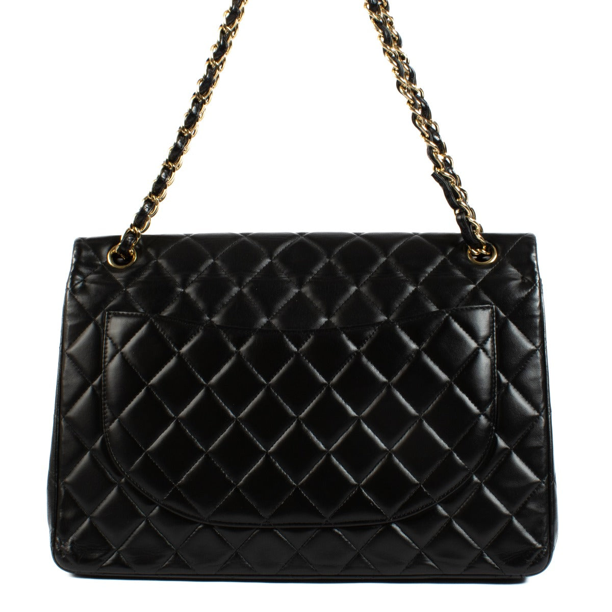 Sac Chanel Maxi Classic en agneau noir