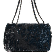 Shop safe online at Labellov in Antwerp, Brussels and Knokke this 100% authentic second hand Chanel Blue Sequin Coco Cuba Flap Bag