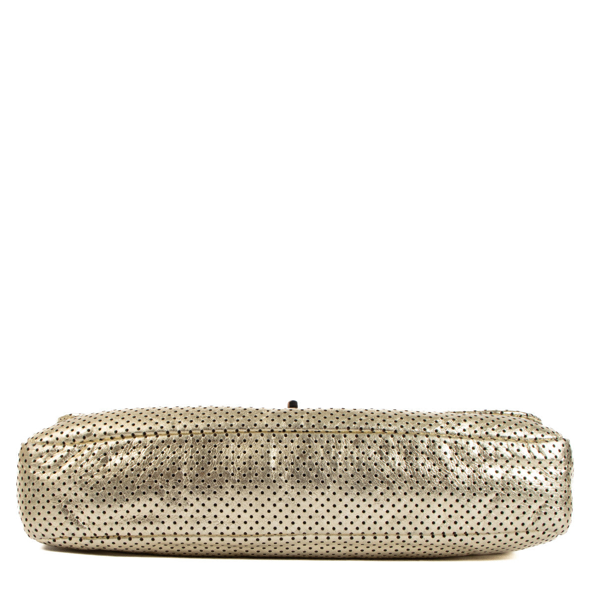 Chanel Gold Perforated Drill Metallic 2.55 Flap Bag