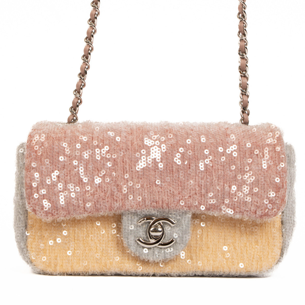 Chanel 18S Waterfall Sequin Mini Classic Bag