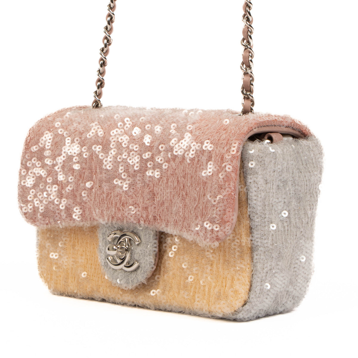 Chanel 18S Waterfall Sequin Mini Classic Bag