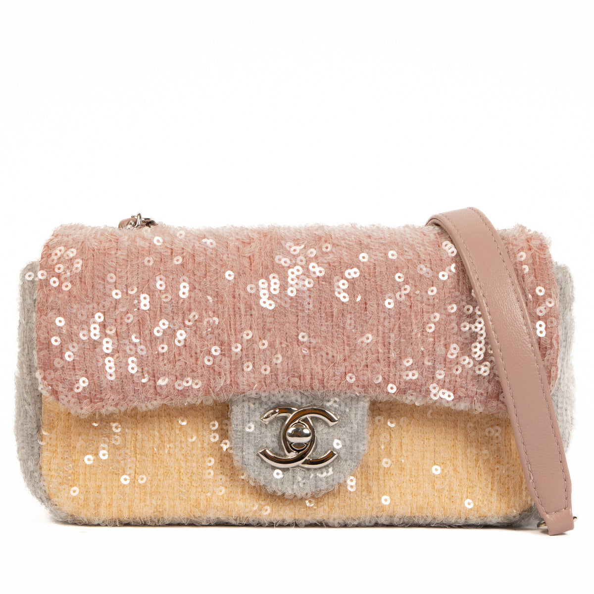 Chanel 18S Waterfall Sequin Mini Classic Bag