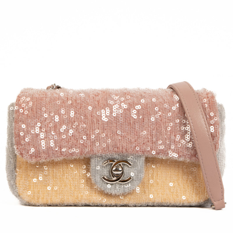 Chanel 18S Waterfall Sequin Mini Classic Bag