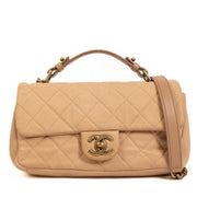shop 100% authentic second hand Chanel Beige Caviar Flap Bag with Handle on Labellov.com