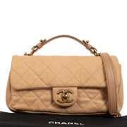 shop 100% authentic second hand Chanel Beige Caviar Flap Bag with Handle on Labellov.com