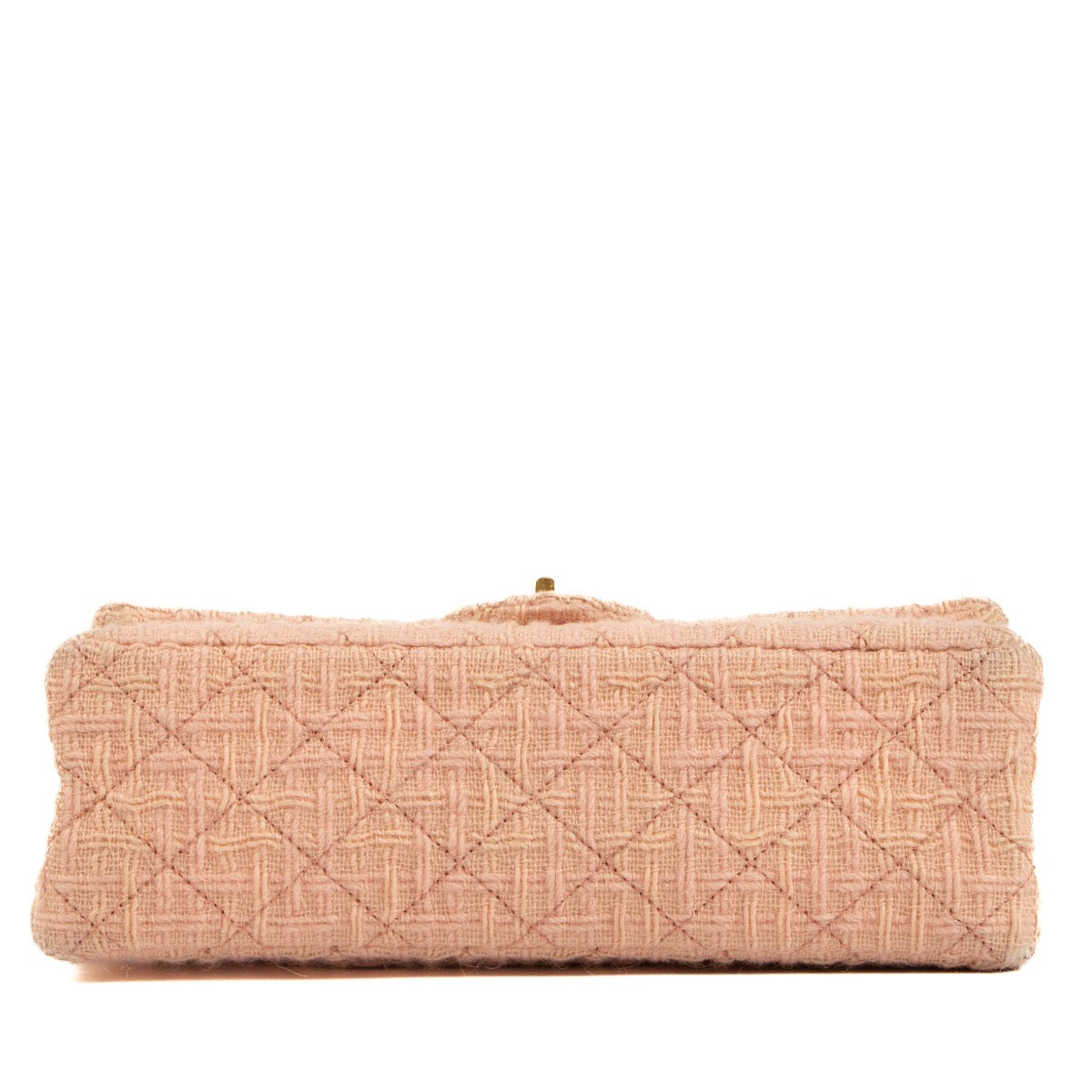 Shop safe online at Labellov in Antwerp, Brussels and Knokke this 100% authentic second hand Chanel Pink Tweed Medium 2.55 Reissue