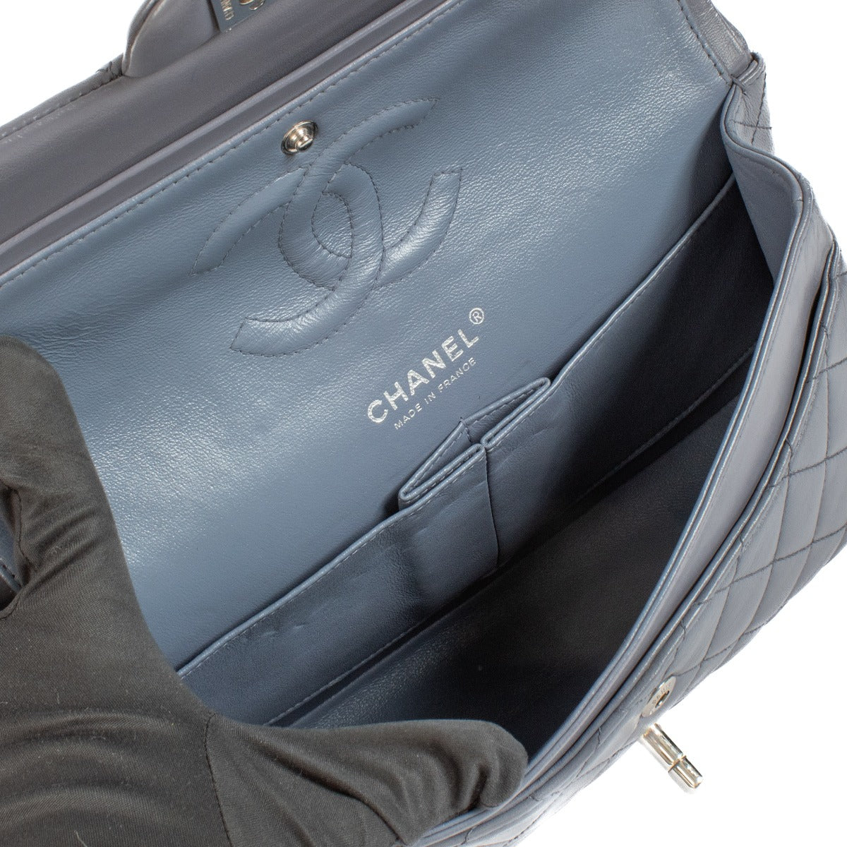 Chanel Mauve Lamsleer Medium Classic 11.12 Tas