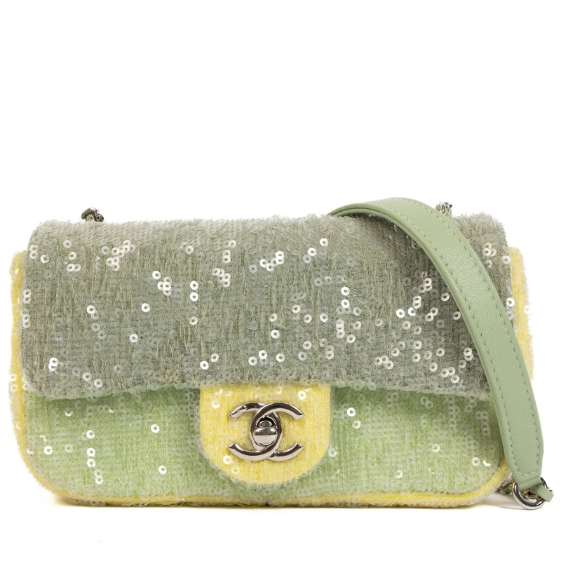 Chanel 18S Waterfall Sequin Mini Classic Bag