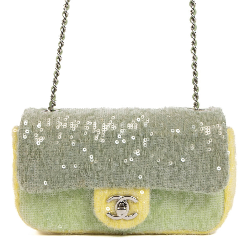 shop 100% authentic second hand Chanel 18S Waterfall Sequin Mini Classic Bag on Labellov.com