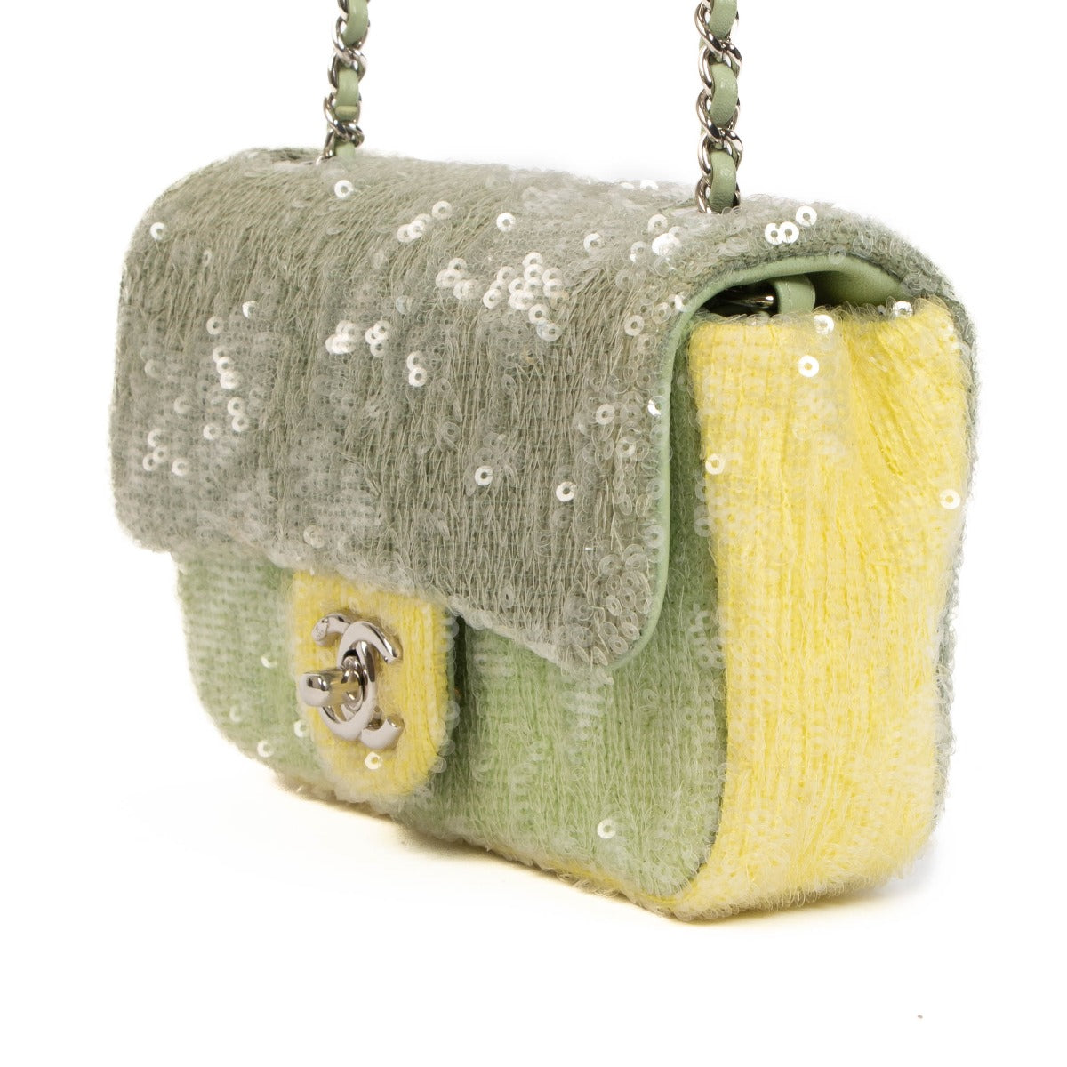shop 100% authentic second hand Chanel 18S Waterfall Sequin Mini Classic Bag on Labellov.com