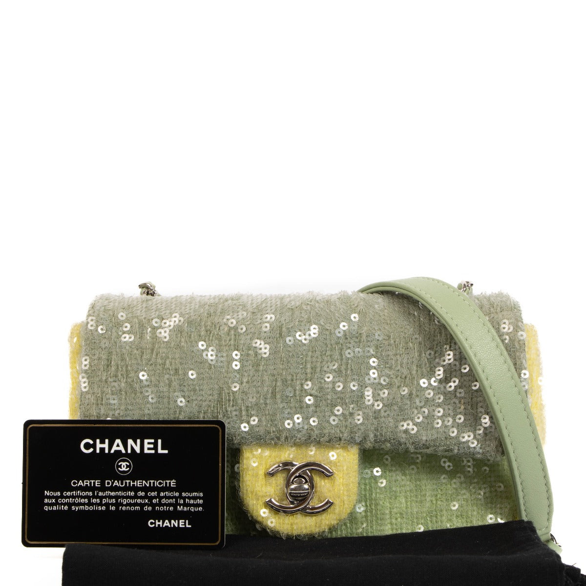Chanel 18S Waterfall Sequin Mini Classic Bag