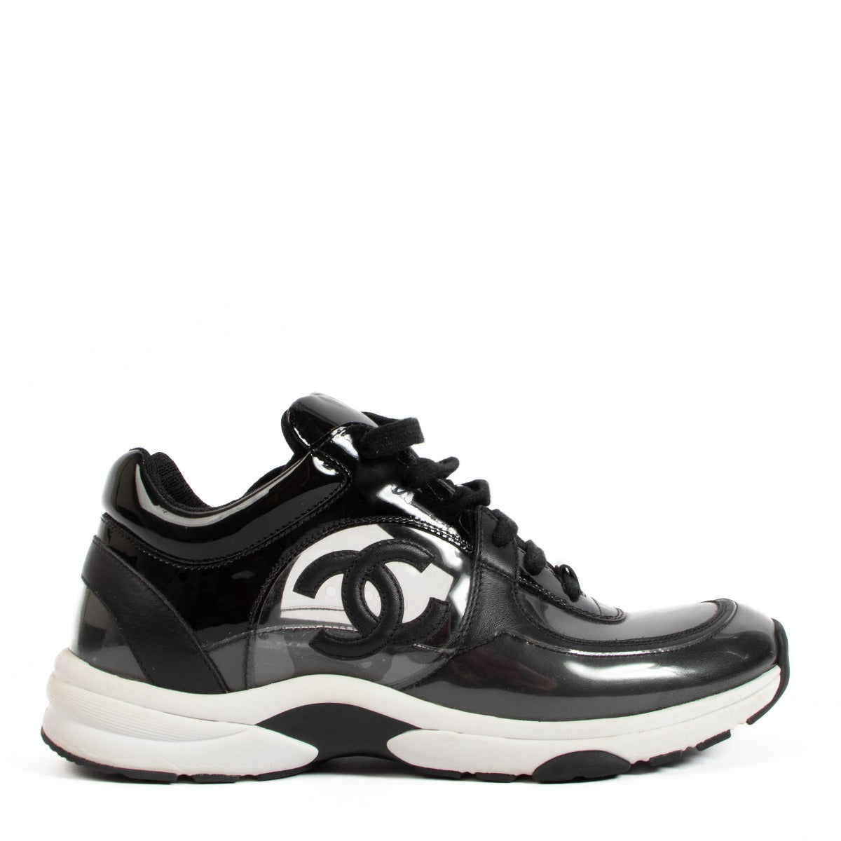 Chanel 18S Black PVC Transparant Sneakers
