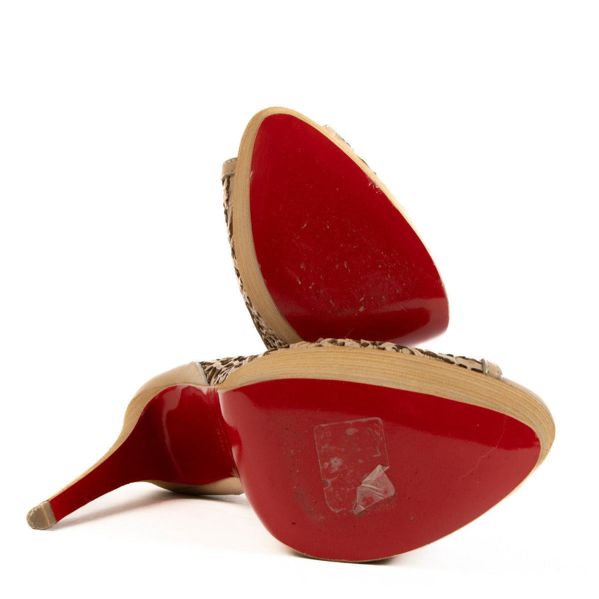 Christian Louboutin Cut-Out Pampas 150 Pee-toe Heels - size 38.5 for the best price at Labellov secondhand luxury in Antwerp