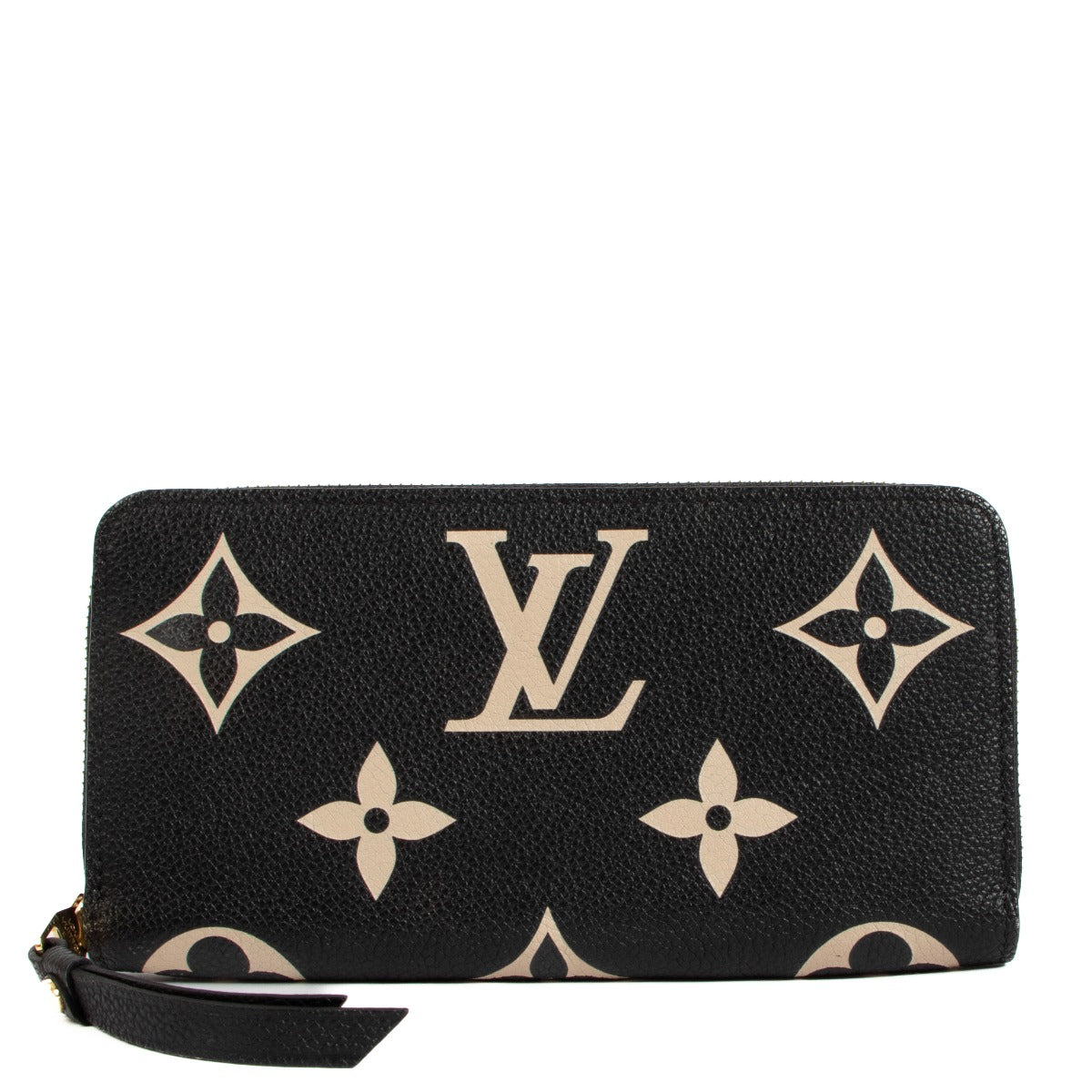 Portefeuille Zippy Louis Vuitton en cuir Monogram Empreinte Bicolore