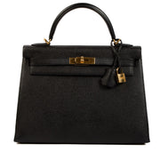 Hermès 2015 Kelly 32 Black Epsom