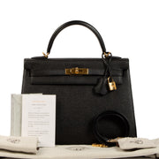 Hermès 2015 Kelly 32 Black Epsom