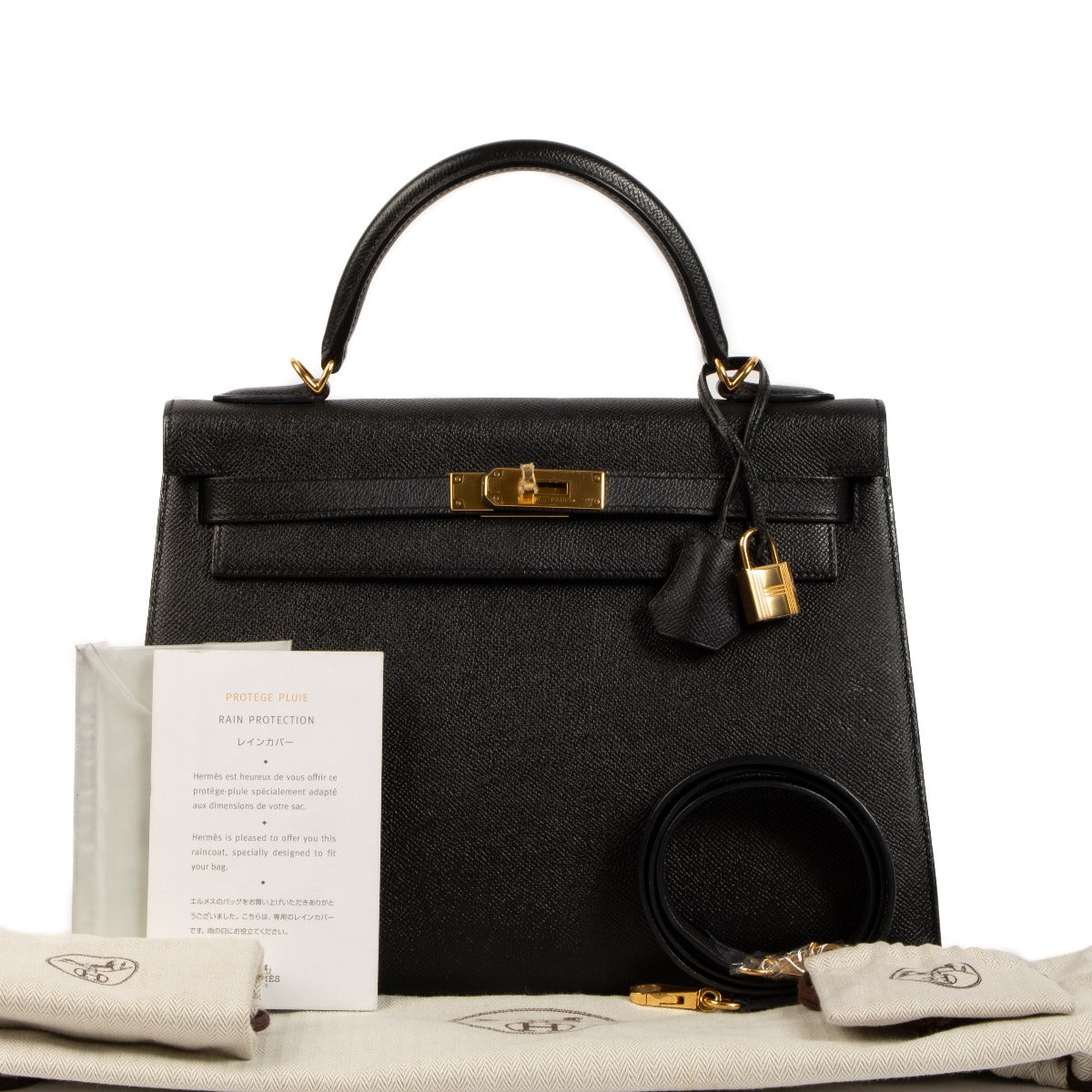 Hermès 2015 Kelly 32 Black Epsom