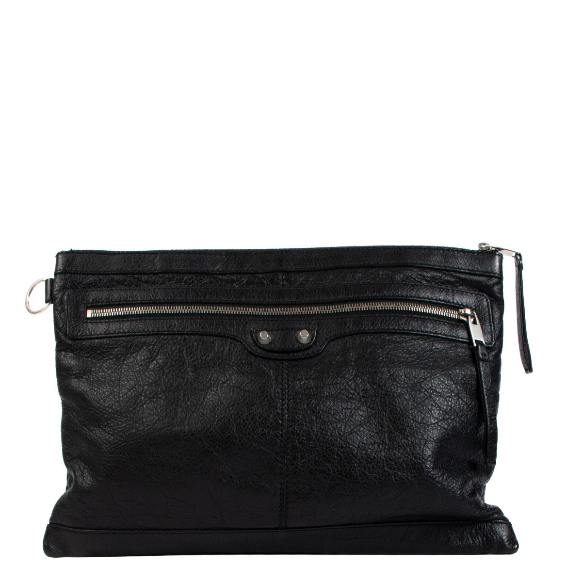 Balenciaga Black Arena Lambskin Clip L Clutch