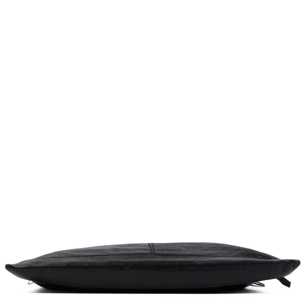 Pochette Balenciaga Clip L Arena en agneau noir