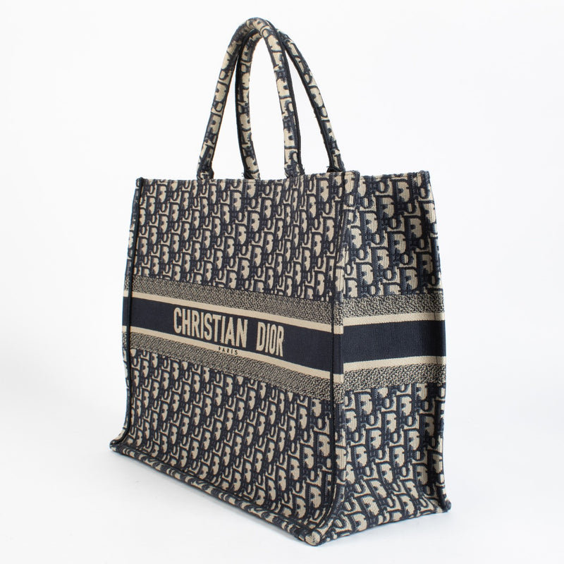 Authentic pre-loved Christian Dior Blue Oblique Large Book Tote on Labellov.com