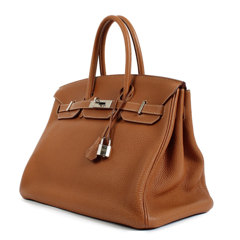 Hermès 2009 Birkin 35 Gold Togo Palladium Hardware
