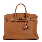 Hermès 2009 Birkin 35 Gold Togo Palladium Hardware