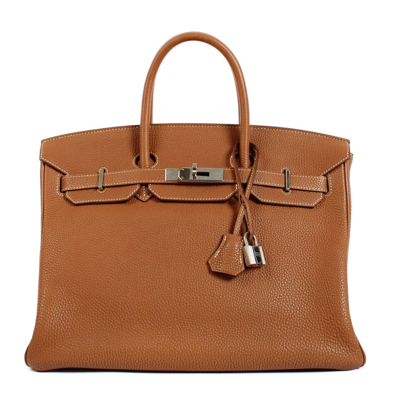 Hermès 2009 Birkin 35 Gold Togo Palladium Hardware
