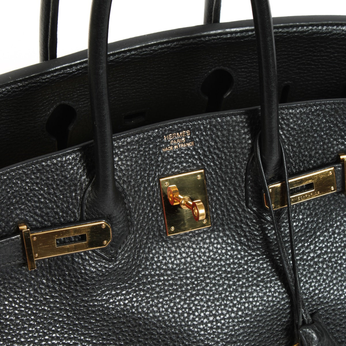 Hermès Birkin 35 logo stamp detail