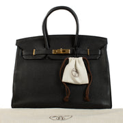 Authentic second hand vintage Hermès Birkin 35 Black Togo GHW on www.labellov.com