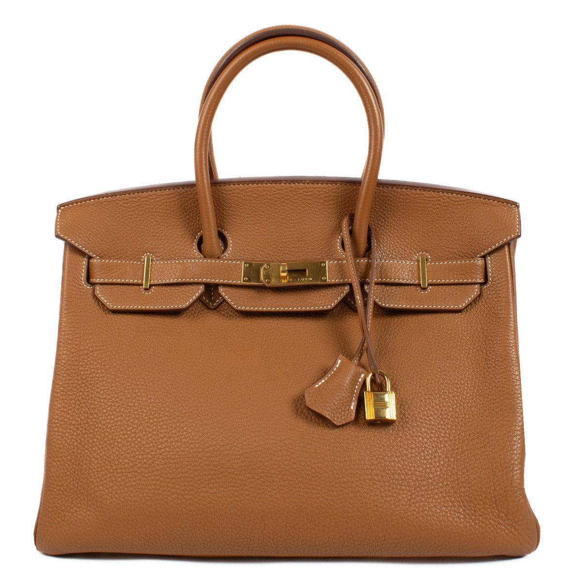 Authentic second hand vintage Hermès Birkin 35 Gold Togo GHW